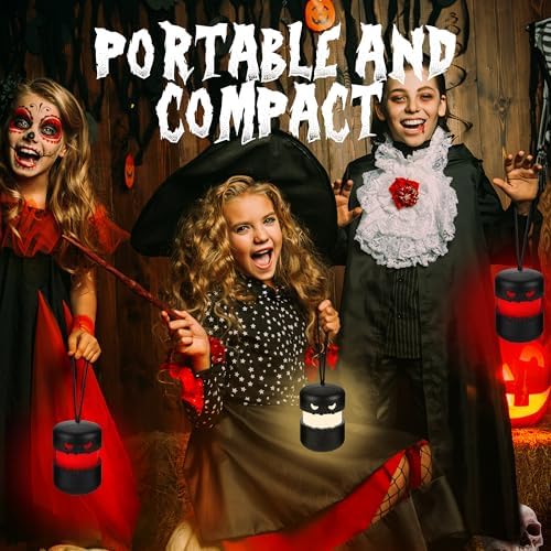 EverBrite 3-Pack Halloween Skeleton Camping Lantern, Collapsible Halloween Skull Lantern, Two Color Changing, Skeleton Halloween Decor for Yard, Lawn, Garden, Haunted House Prop - Image 4